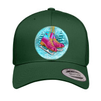 Ice Skate Christmas Retro Trucker Cap | Artistshot