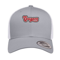 Retro Cougars Script Man Retro Trucker Cap | Artistshot