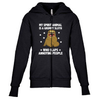 My Spirit Animal Is A Sloth Who Slaps Annoying People Premium Youth Zipper Hoodie | Artistshot