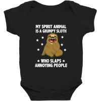 My Spirit Animal Is A Sloth Who Slaps Annoying People Premium Baby Bodysuit | Artistshot