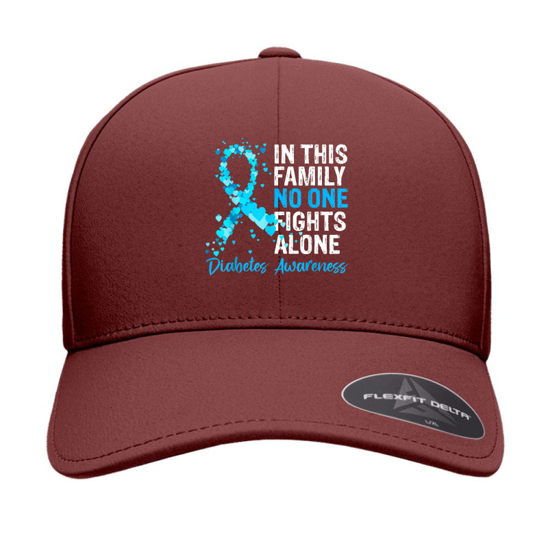 In This Family No One Fights Diabetes Alone Warrior Type 1 T Shirt Seamless Cap by tzecluco | Artistshot