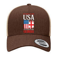 Home Usa Heart From Georgia  Patriotic Georgian Flag Tank Top Yupoong Trucker Cap | Artistshot