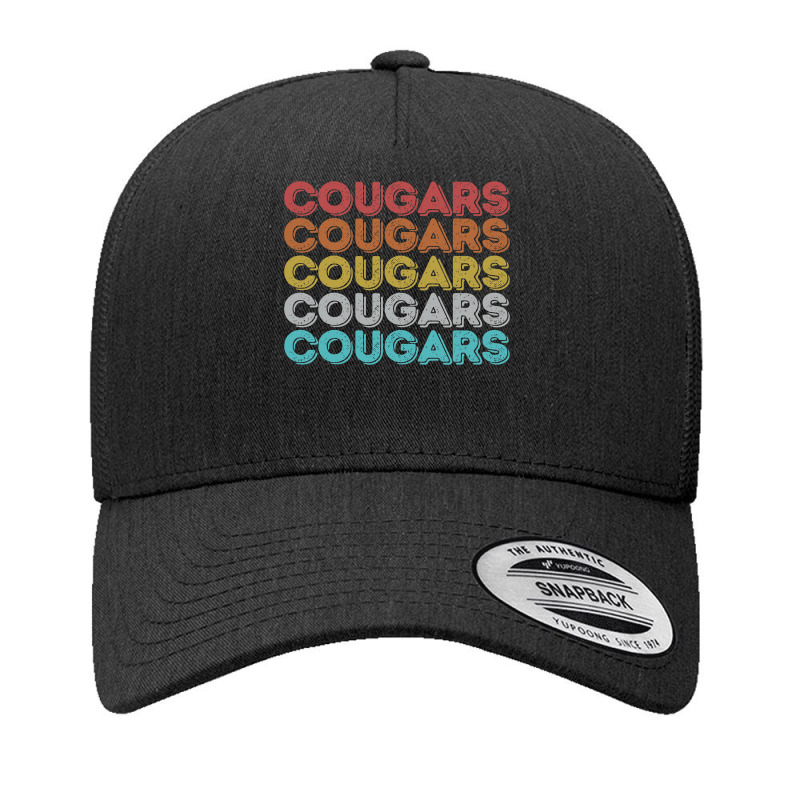 Vintage Retro Cougars Pullover Hoodie Yupoong Trucker Cap by cm-arts | Artistshot