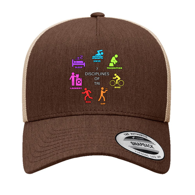 Seven Disciplines Of Triathlon Yupoong Trucker Cap by cm-arts | Artistshot