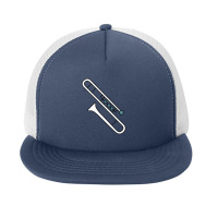 Jazz Trombone Musical Instrument Illustration Foam Snapback Hat | Artistshot