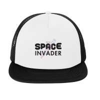 Space Invader (black) Foam Snapback Hat | Artistshot