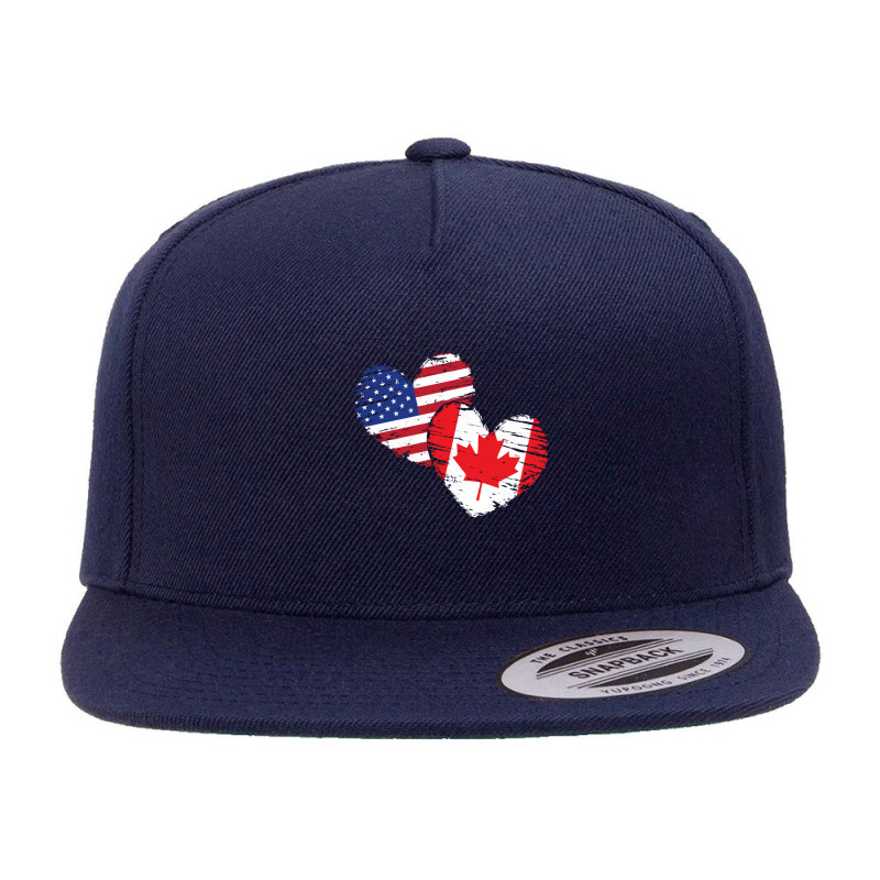 Canadian American Friendship Usa Canada 1 5 panel snapback cap by CharlieFairchild | Artistshot