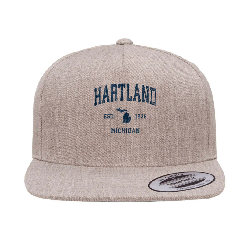 Hartland Michigan Mi Vintage Athletic Navy Sports Design Tank Top 5 panel snapback cap by cm-arts | Artistshot