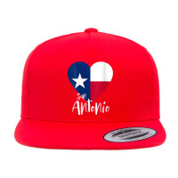 Womens I Love San Antonio Texas Tx Flag Lonestar Heart V Neck T Shirt 5 Panel Snapback Cap | Artistshot