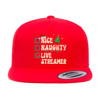 Nice Naughty Live Streamer Christmas List Santa Hat Groovy 5 Panel Snapback Cap | Artistshot