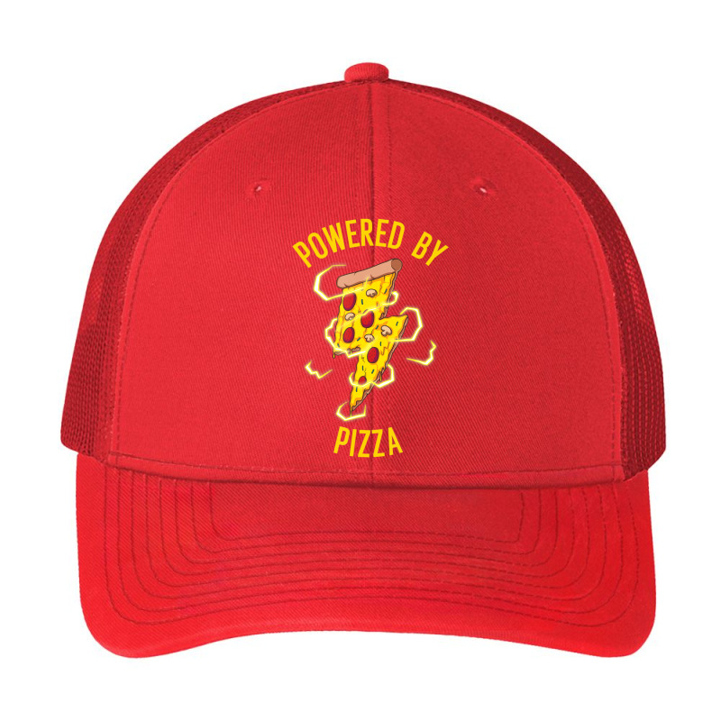 Powered By Pizza Kids Men Women Cool Pizza Lover Pa Trucker Cap by cm-arts | Artistshot