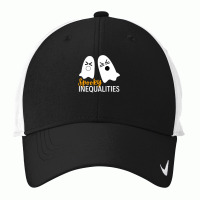 Spooky Inequalities Ghosts  Halloween Math Teacher Nike Dri-fit Cap | Artistshot