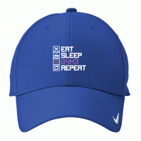 Eat Sleep Game Repeat Mmo Rpg Leetcode Leet Gift Nike Dri-fit Cap | Artistshot