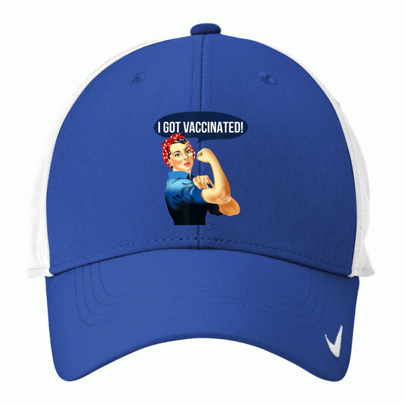 Pro Vaccine Vaccinated Rosie The Riveter Vaccinator T Shirt Nike Dri-FIT Cap by cm-arts | Artistshot