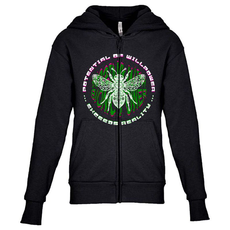 Buzzing With Bionic Power Youth Zipper Hoodie by New Nice Shirt | Artistshot