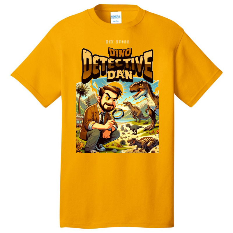 Dino Detective Dan Basic T-shirt by New Nice Shirt | Artistshot