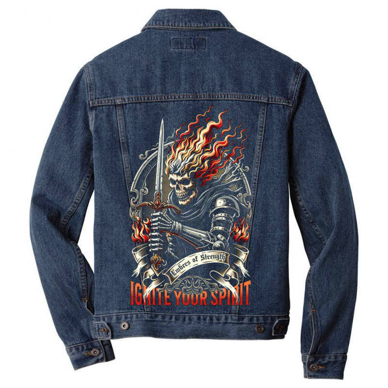 Ignite Your Spirit Men Denim Jacket by New Nice Shirt | Artistshot