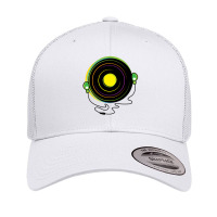 Music Disc With Earphones Retro Trucker Cap | Artistshot