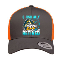 Ofishally 2021 Retired Funny Fishing Fisherman Retirement Retro Trucker Cap | Artistshot