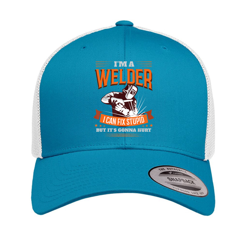 Welder Fix Stupid Retro Trucker Cap by bummercaught | Artistshot