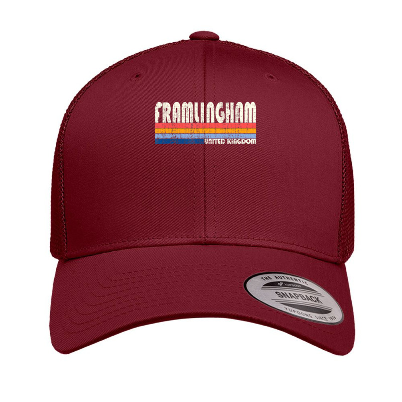 Retro Vintage 70s 80s Style Framlingham, United Kingdom Retro Trucker Cap by hongquangd | Artistshot