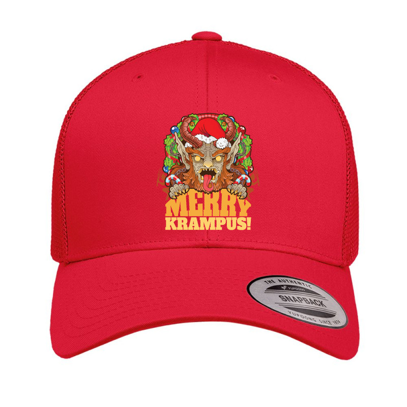 Merry Krampus Santa Creepy Christmas Horror Retro Trucker Cap by Sizemore Adame | Artistshot