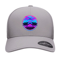 Playa Del Amor Beach Mexico Palm Trees Sunset Summer Tee Seamless Cap | Artistshot