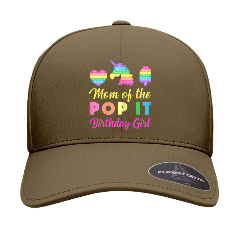 Mom Of The Pop It Birthday Girl Unicorn Heart Ice Creamt Seamless Cap by IsabelConstance | Artistshot