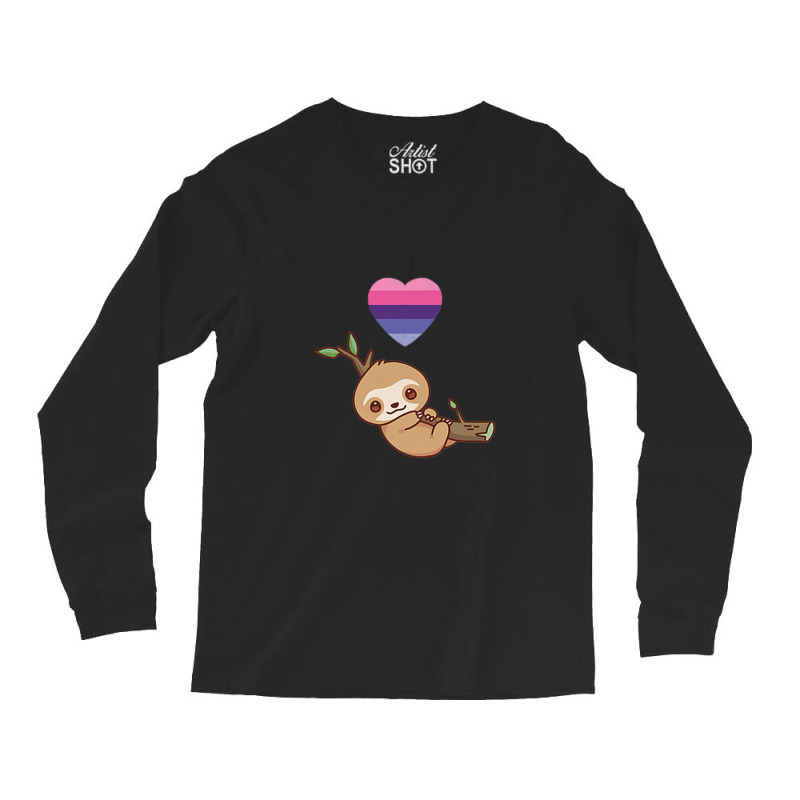 Omnisexual Sloth Lgbtqia Pride Flag Kawaii Aesthetic Premium Long Sleeve Shirts by ThienThuong | Artistshot