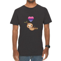 Omnisexual Sloth Lgbtqia Pride Flag Kawaii Aesthetic Premium Vintage T-shirt | Artistshot