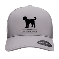 Goldendoodle Black Silhouette Seamless Cap | Artistshot