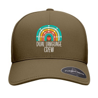 Dual Language Crew Rainbow Bilingual Teacher Dual Language Seamless Cap | Artistshot