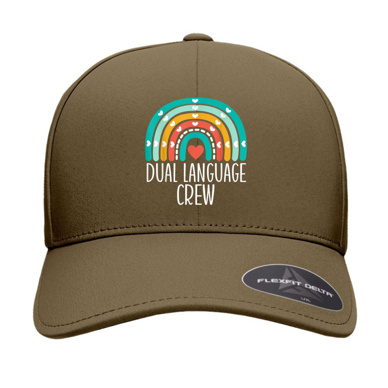 Dual Language Crew Rainbow Bilingual Teacher Dual Language Seamless Cap by VictorMRodriguez | Artistshot