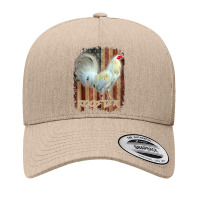 White Rooster Cock Fight Us Flag Yupoong Trucker Cap | Artistshot