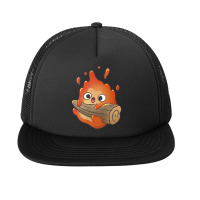 Cute Calcifer Hanging On Wood Foam Snapback Hat | Artistshot