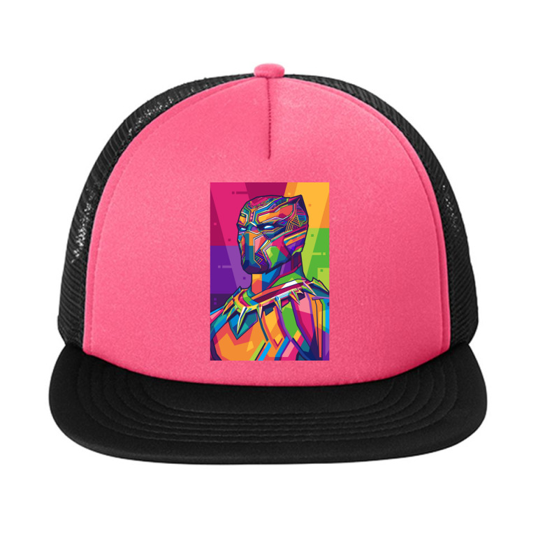 Black Panther Wpap Style Foam Snapback hat by cm-arts | Artistshot