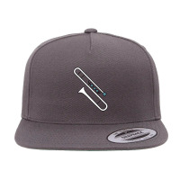 Jazz Trombone Musical Instrument Illustration 5 Panel Snapback Cap | Artistshot