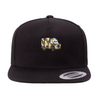 Military Sand Mini Van Cartoon 5 Panel Snapback Cap | Artistshot