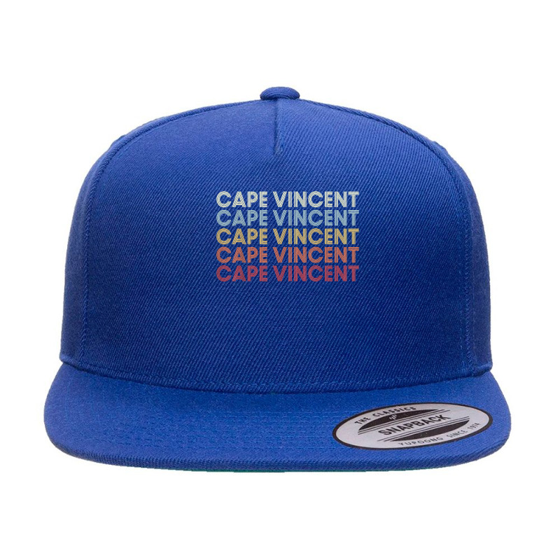 Cape Vincent New York Cape Vincent Ny Retro Vintage Text T Shirt 5 panel snapback cap by cm-arts | Artistshot