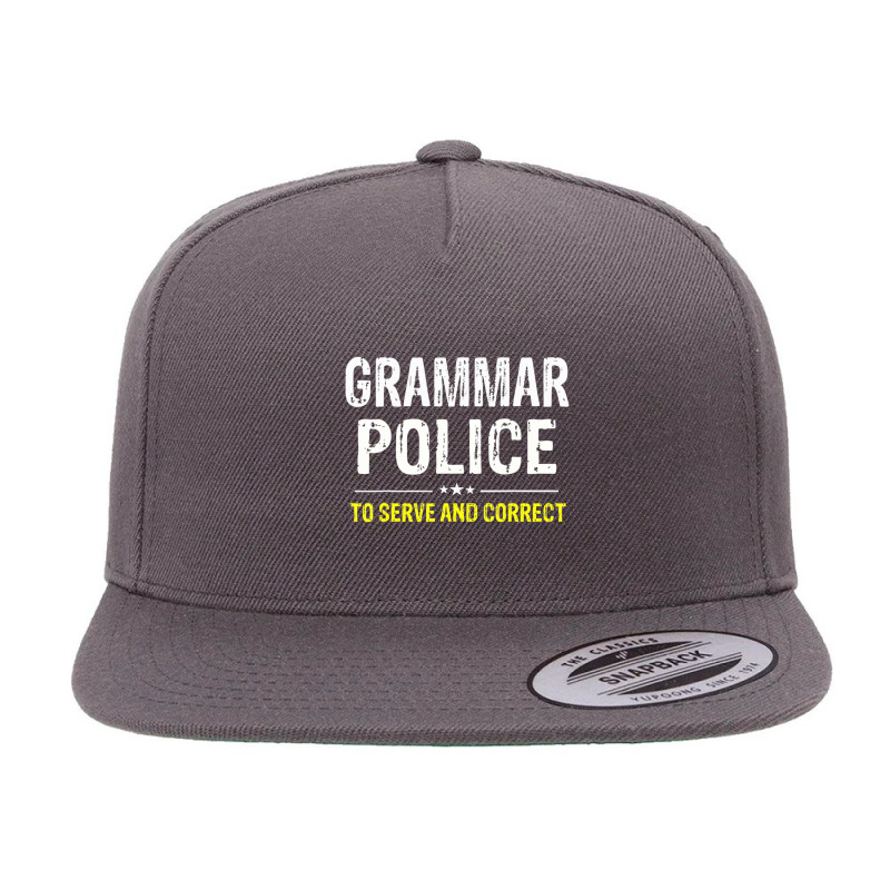 Grammar Police Women And Kids Costume 5 panel snapback cap by cm-arts | Artistshot