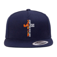 Fall For Jesus He Never Leaves Christian Faith Jesus Cross 5 Panel Snapback Cap | Artistshot