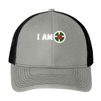 Half American Half Dominican Roots Usa Dominica Island Flag Long Sleev Pa Trucker Cap | Artistshot