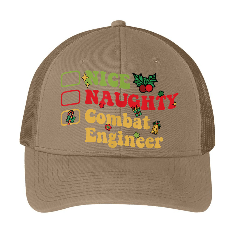 Groovy Nice Naughty Combat Engineer Christmas List Pa Trucker Cap by Uniform | Artistshot