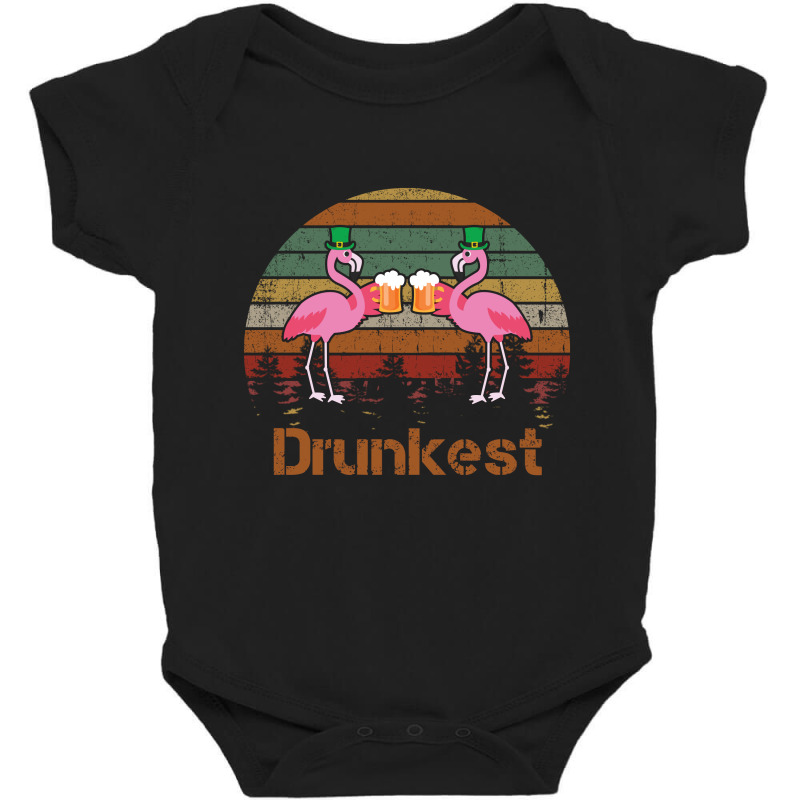 Drunkest Flamingo Patricks Baby Bodysuit by vip.pro123 | Artistshot