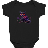 Happy Halloween With Owls Baby Bodysuit | Artistshot