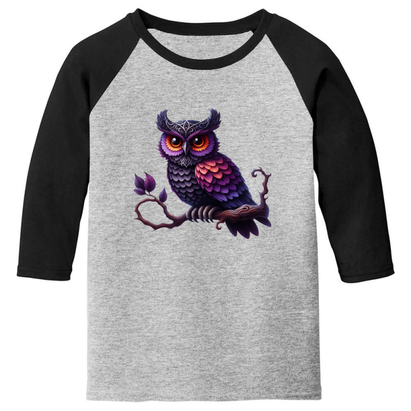 Happy Halloween With Owls Youth 3/4 Sleeve by risedesignid | Artistshot