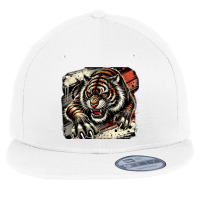 Tiger Gritty Flat Bill Snapback Cap | Artistshot