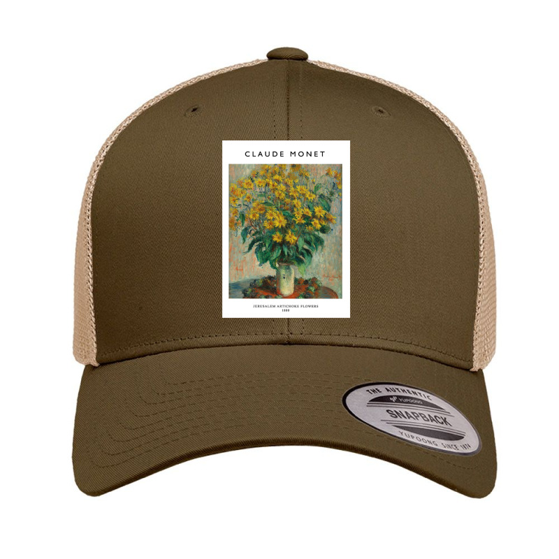 Claude Monet - Yellow Artichoke Flowers Retro Trucker Cap by JessicaProffitt | Artistshot