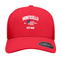 Monticello Utah Ut Usa Stars & Stripes Vintage Style Seamless Cap | Artistshot