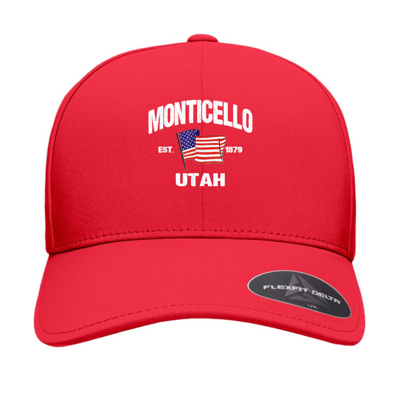 Monticello Utah Ut Usa Stars & Stripes Vintage Style Seamless Cap by JOHNDTROUTMAN | Artistshot